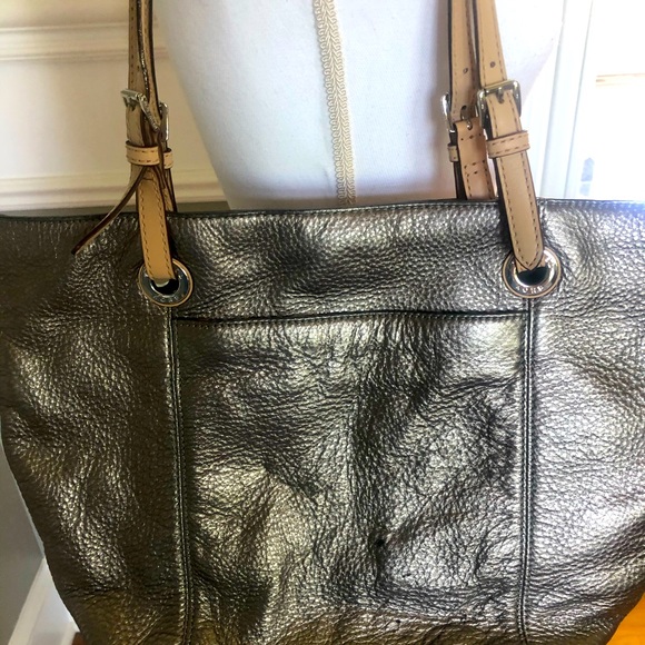 Michael Kors Metallic Leather Tote - Picture 2 of 8